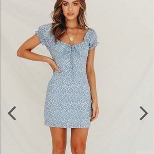 NWOT Blue Floral Sundress, Size 6